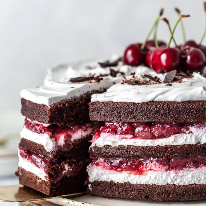 Vegan Black Forest Naked Cake