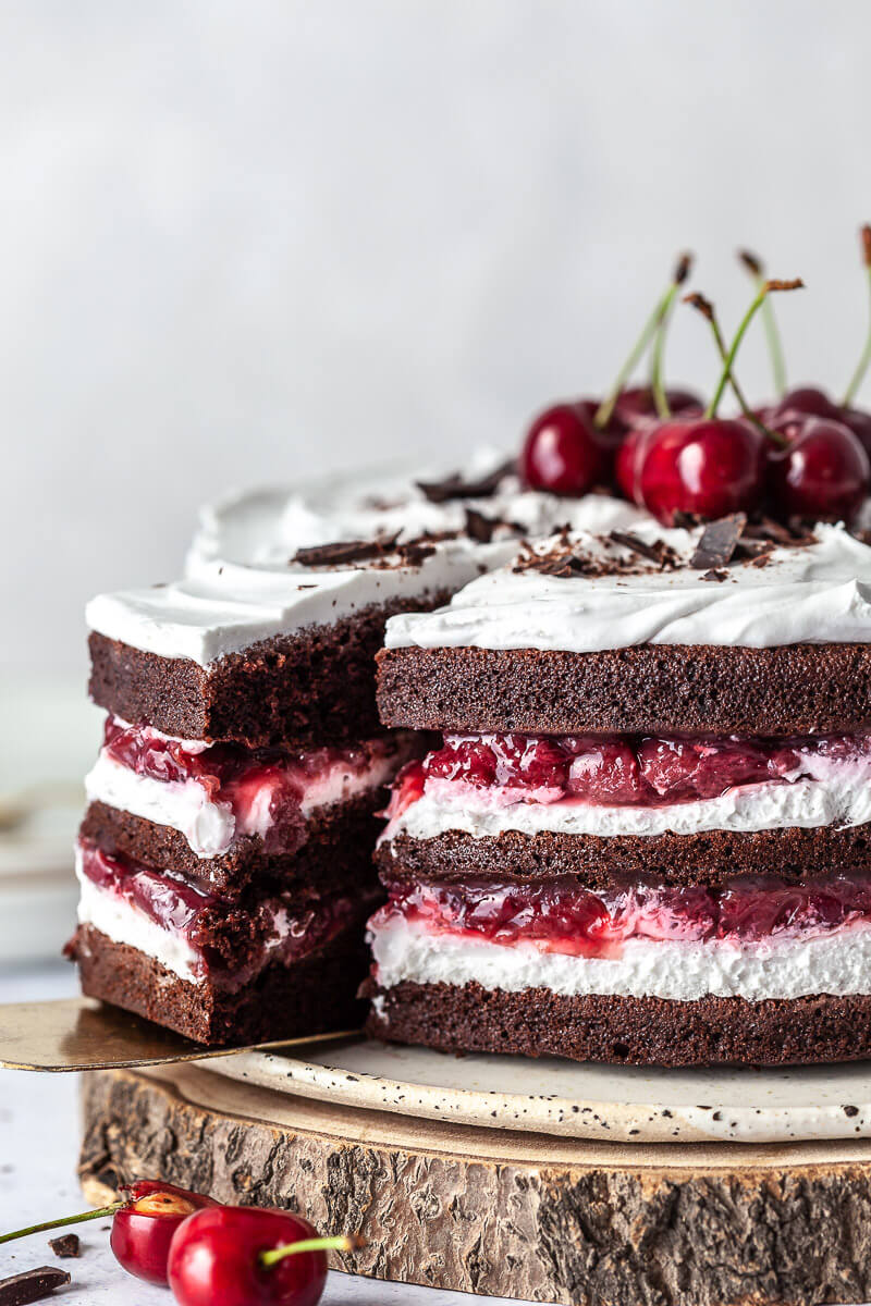 Vegan Black Forest Naked Cake