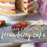 Vegan Coconut Strawberry Cake