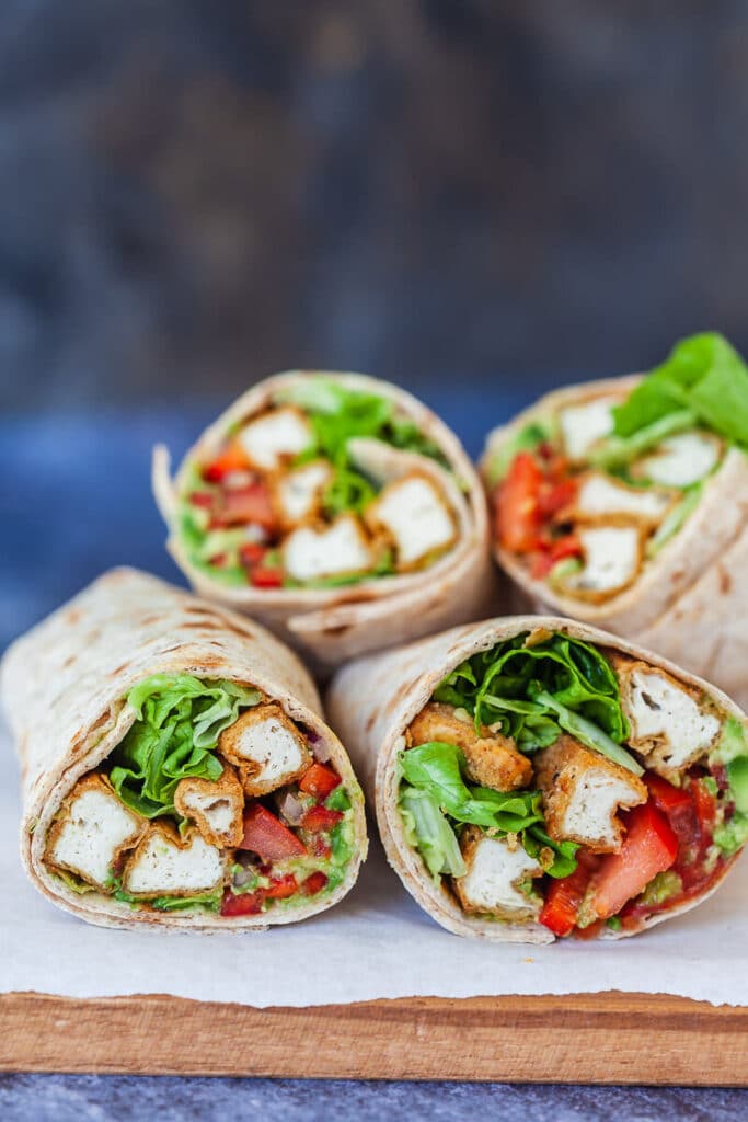 Crispy Tofu Tortilla Wraps