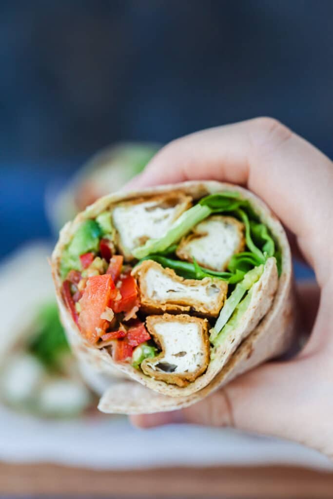 Crispy Tofu Tortilla Wraps