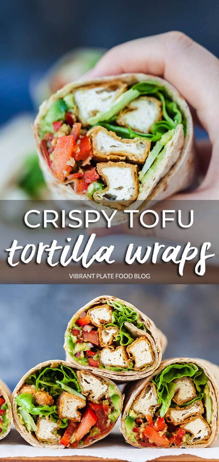 Crispy Tofu Tortilla Wraps - Vibrant plate