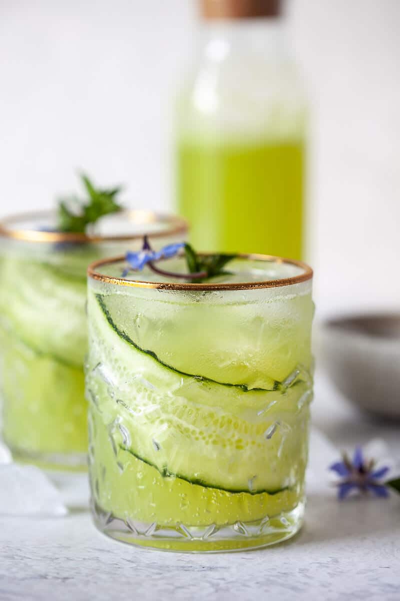 Cucumber Lime Mocktail - Vibrant plate