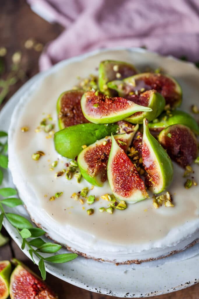 Salted Caramel Fig Vegan Cake