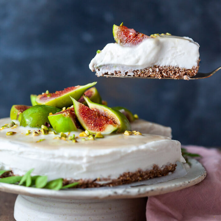 Salted Caramel Fig Vegan Cake