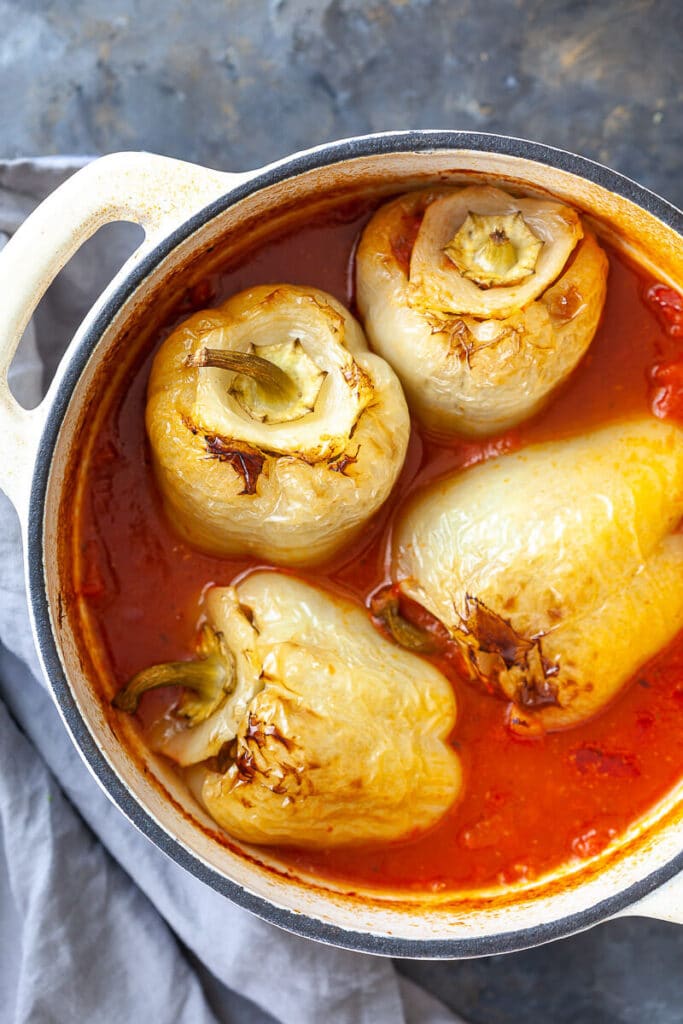 Vegan Lentil Stuffed Peppers