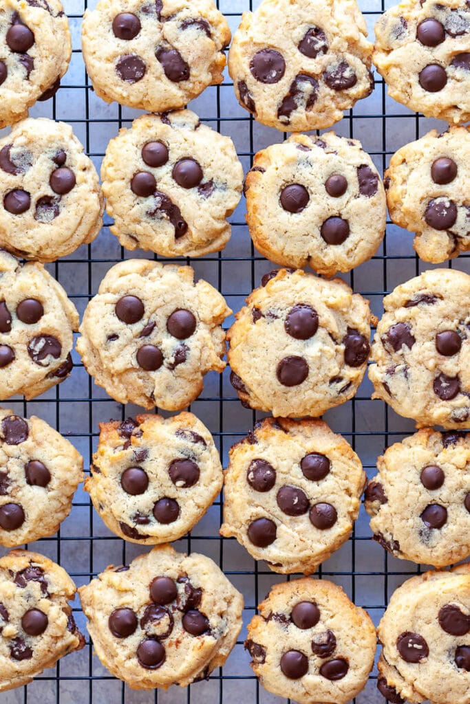 Vegan Chocolate Chip Cookies Flatlay