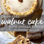 Walnut Cake with Vanilla Cream