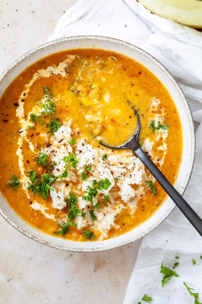 Vegan Red Lentil Curry Soup