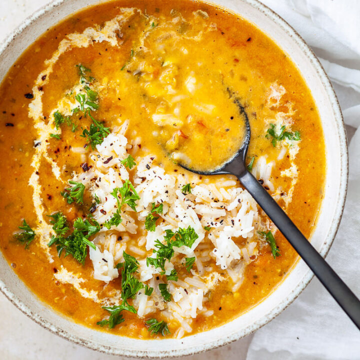 Vegan Red Lentil Curry Soup