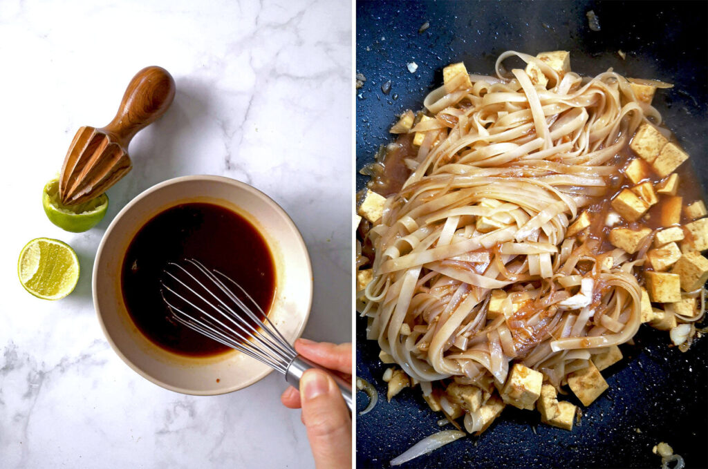 Easy Vegan Pad Thai Process