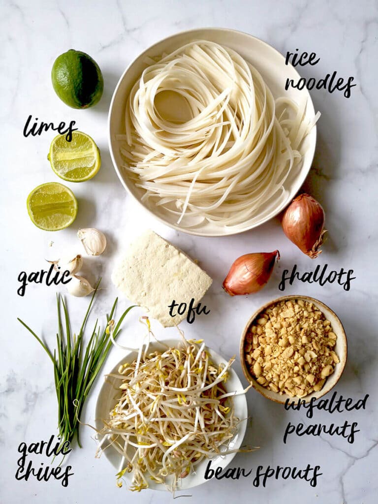 Easy Vegan Pad Thai Ingredients List