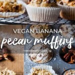 Vegan Banana Pecan Muffins