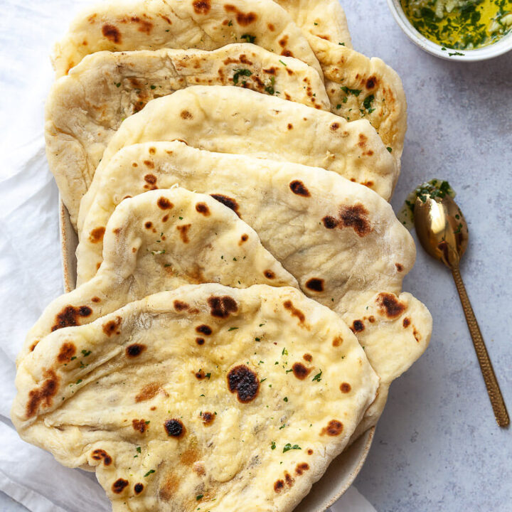 Homemade Vegan Garlic Naan Bread