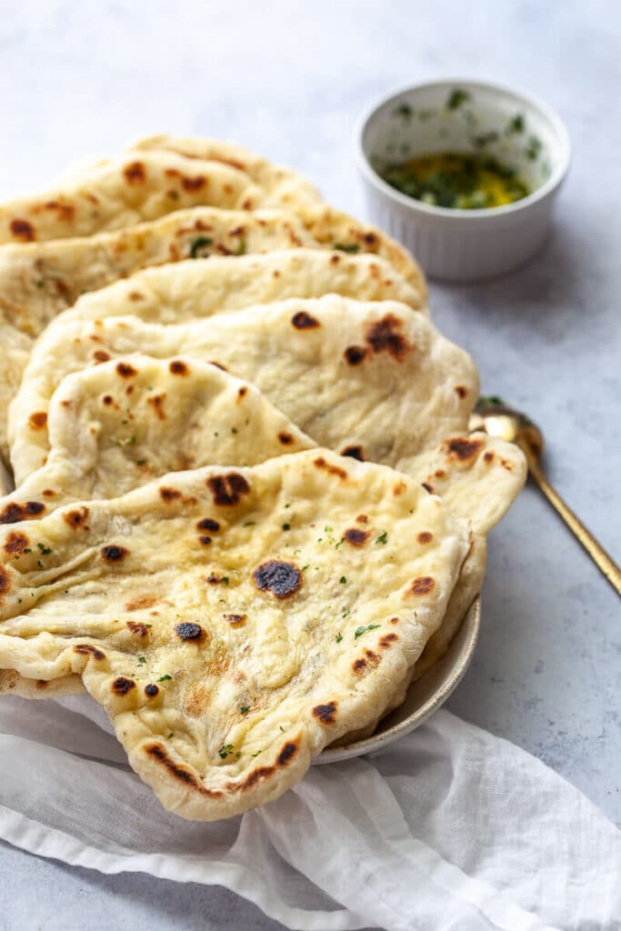 Homemade Vegan Garlic Naan Bread