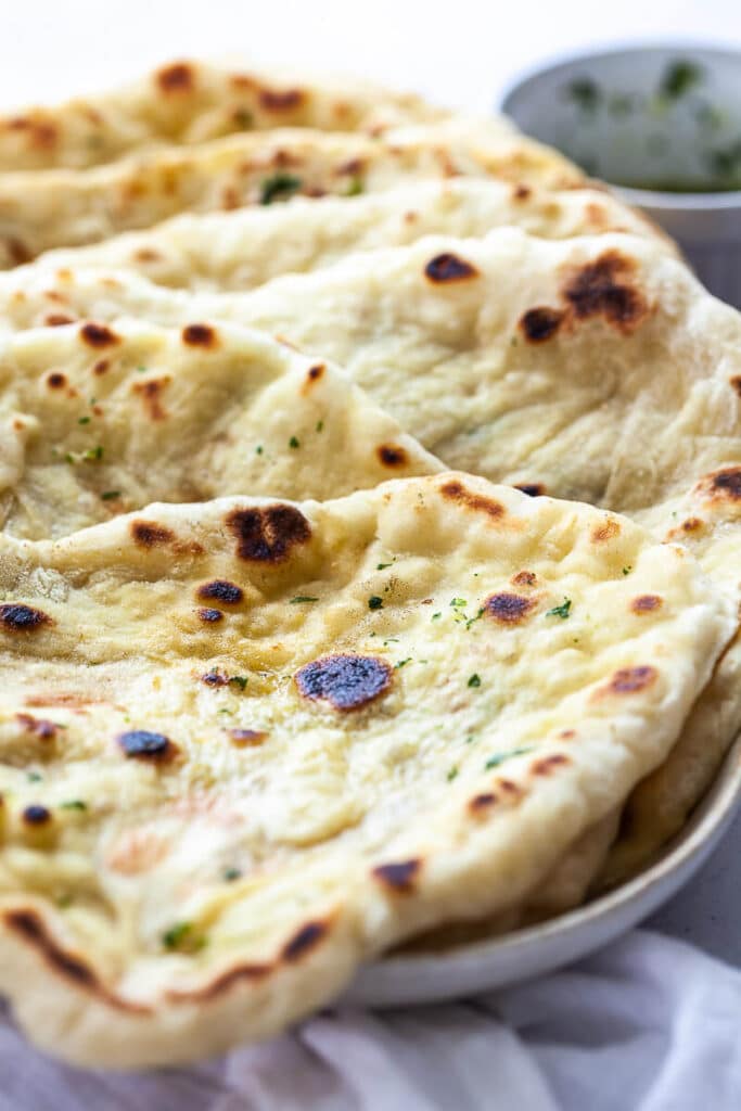 Homemade Vegan Garlic Naan Bread