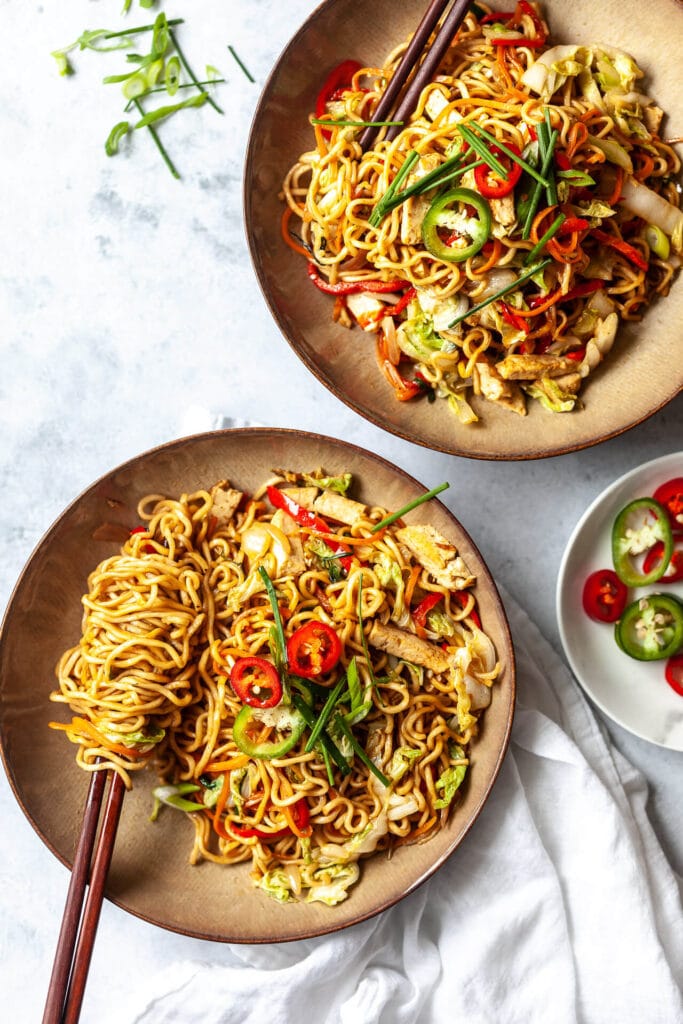 Vegan Tofu Lo Mein