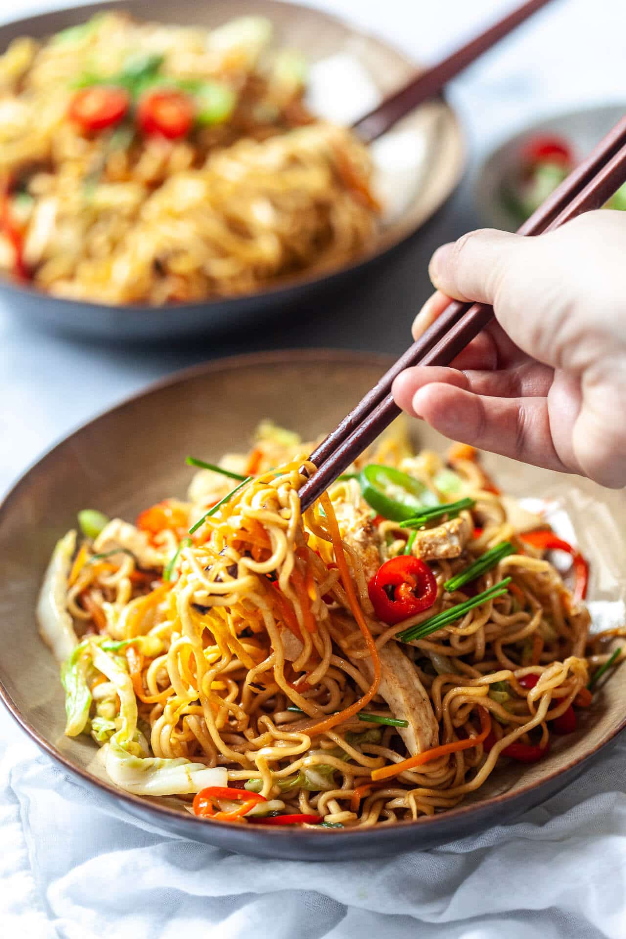 Vegan Tofu Lo Mein