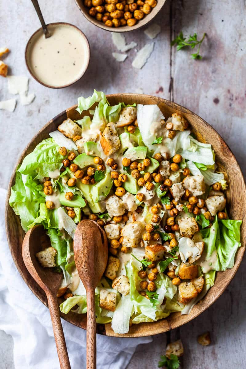 Vegan Chickpea Caesar Salad