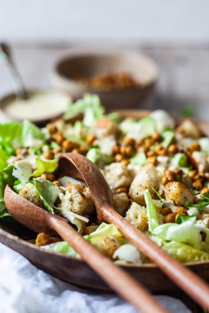 Vegan Chickpea Caesar Salad