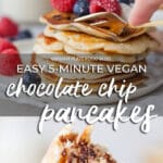 Easy Vegan Chocolate Chip Pancakes