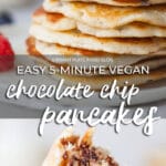 Easy Vegan Chocolate Chip Pancakes