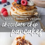 Easy Vegan Chocolate Chip Pancakes