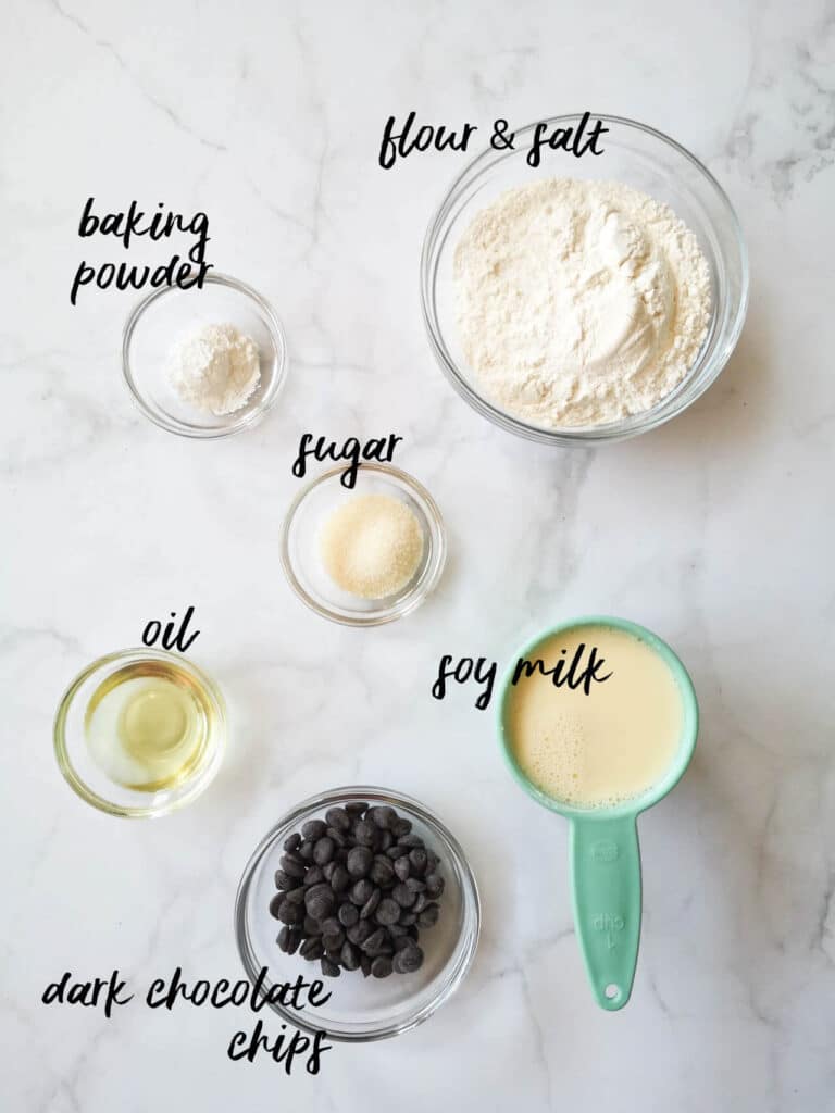 Vegan Chocolate Chip Pancakes Ingredients