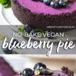 No-Bake Vegan Blueberry Pie