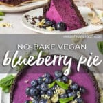 No-Bake Vegan Blueberry Pie