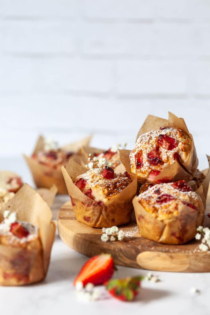 Vegan Breakfast Strawberry Muffins