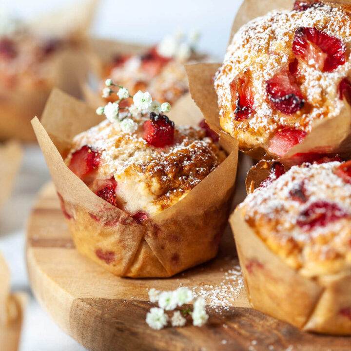 Vegan Breakfast Strawberry Muffins