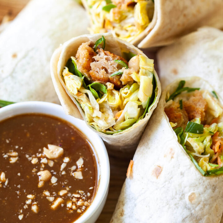 Vegan Thai Chicken Wraps