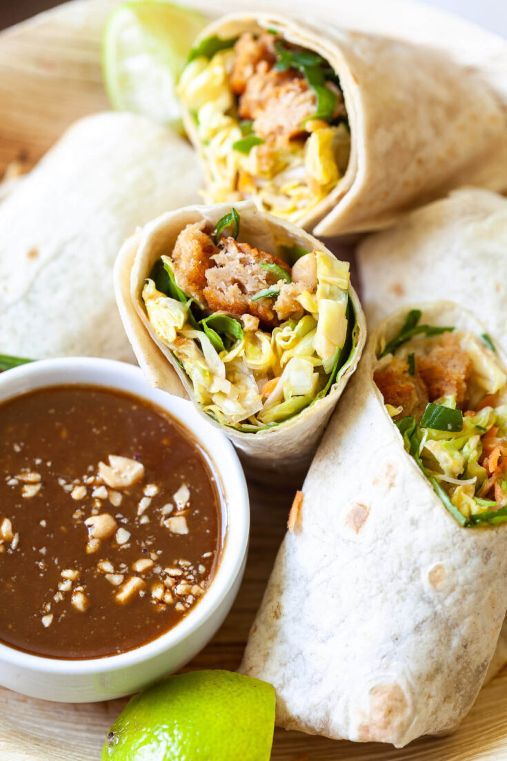Vegan Thai Chicken Wraps Vibrant plate