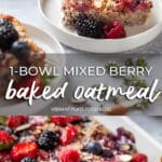 1-Bowl Mixed Berry Baked Oatmeal