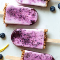 Vegan Lemon and Blueberry Popsicles