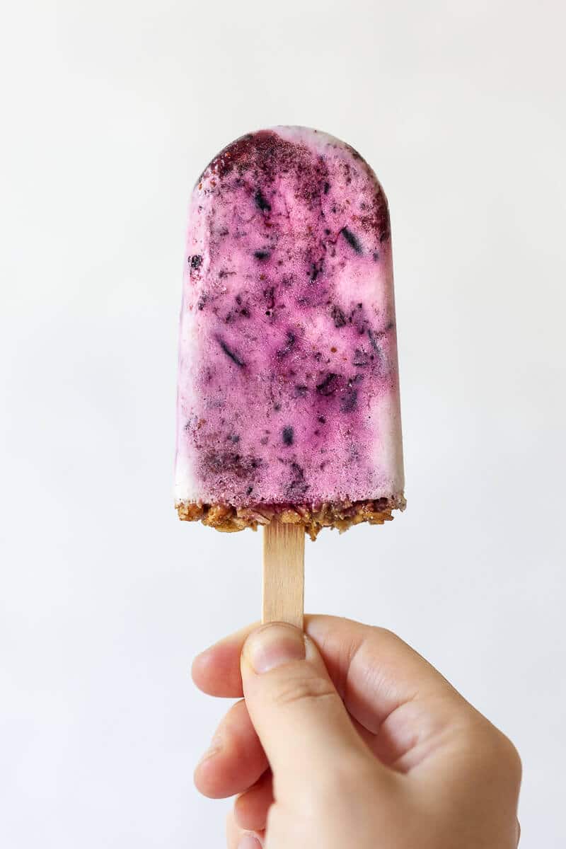 Vegan Lemon and Blueberry Popsicles