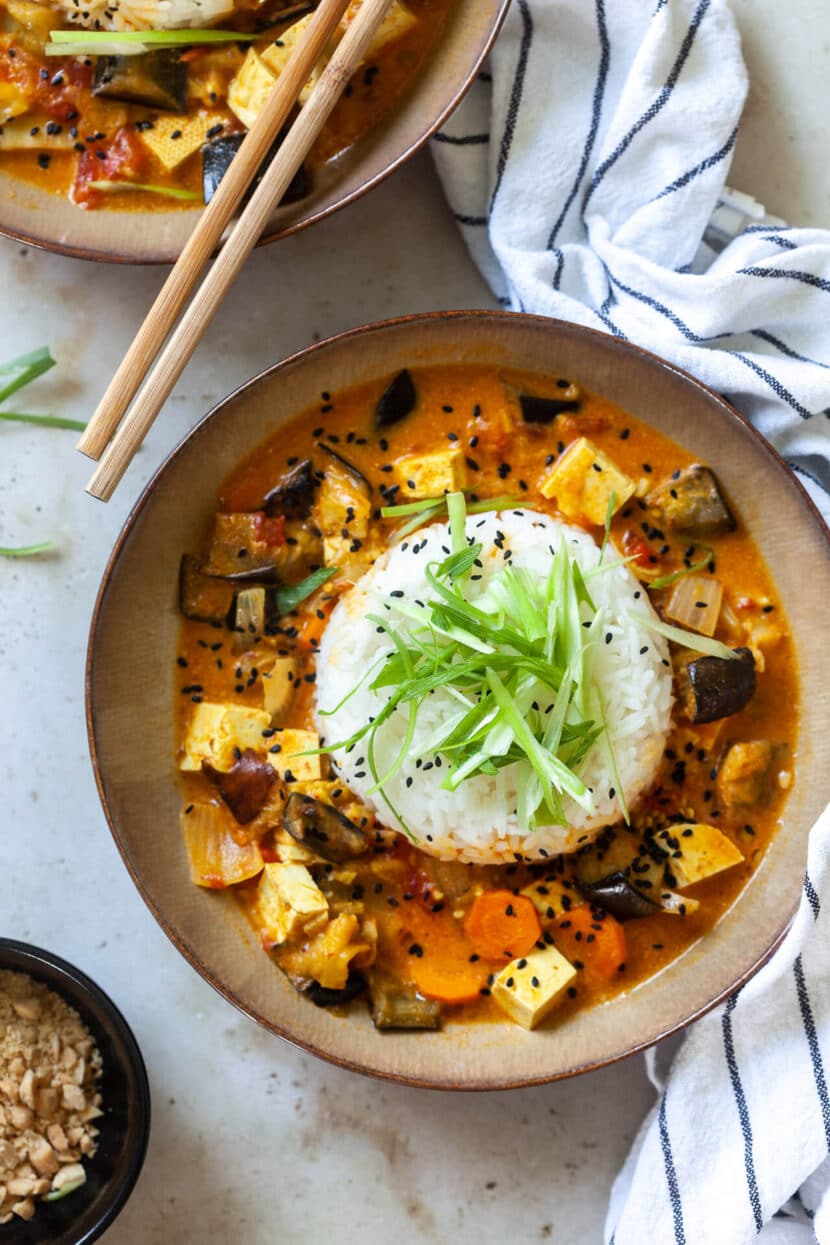 Roasted Eggplant and Tofu Curry