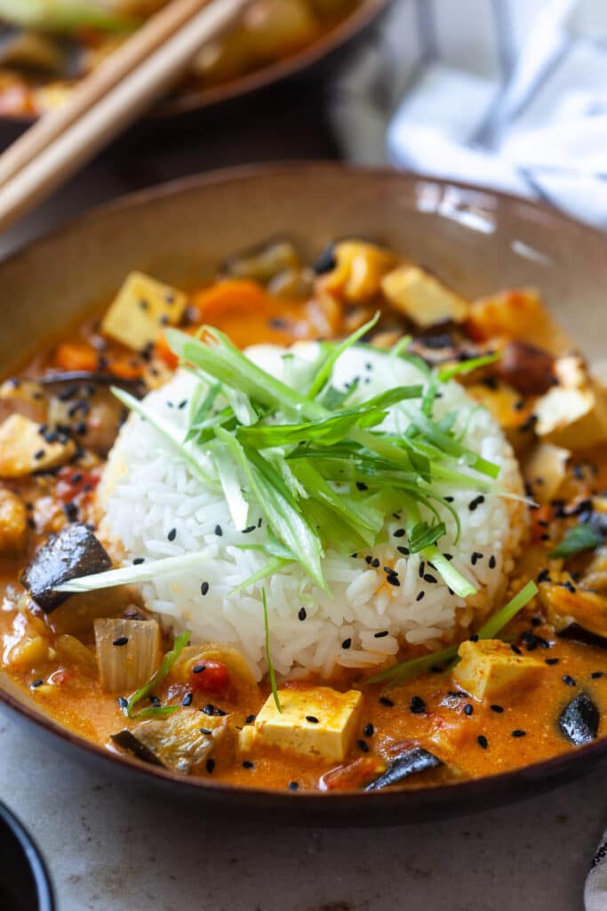 Roasted Eggplant and Tofu Curry