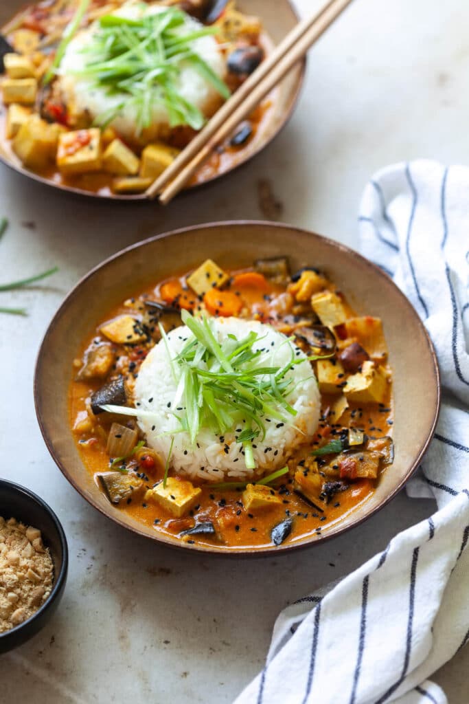 Roasted Eggplant and Tofu Curry