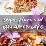 Vegan Plum and Cinnamon Cake