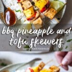 BBQ Pineapple and Tofu Skewers