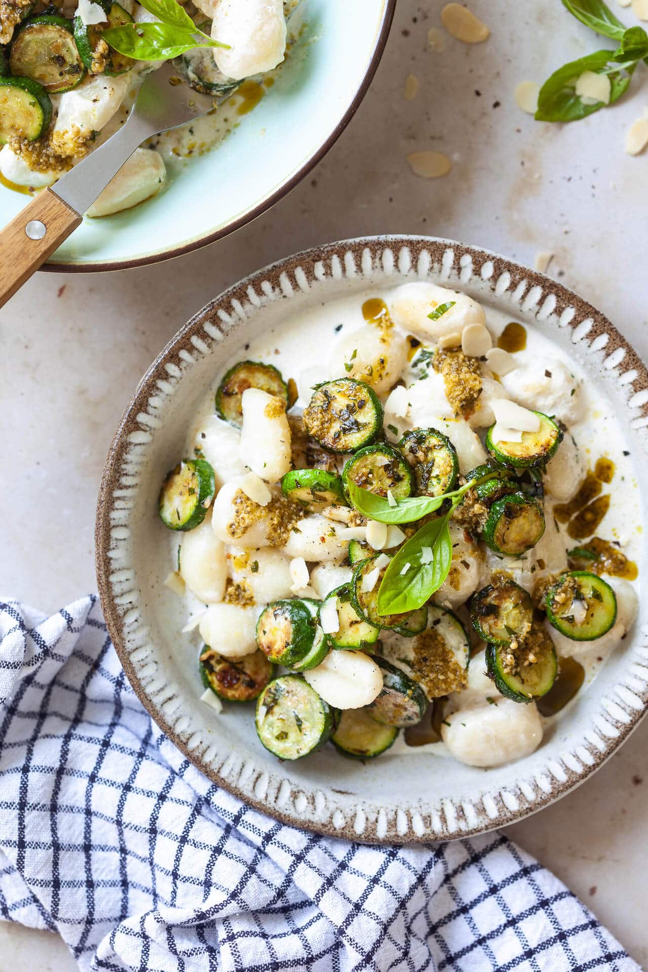 Creamy Pesto Gnocchi with Zucchini