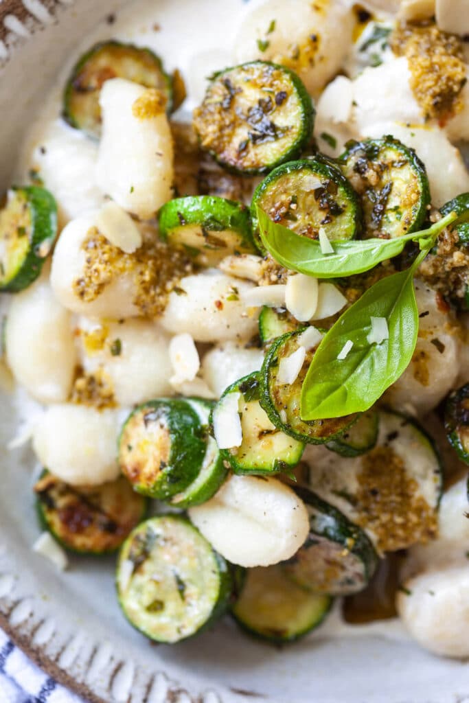 Creamy Pesto Gnocchi with Zucchini