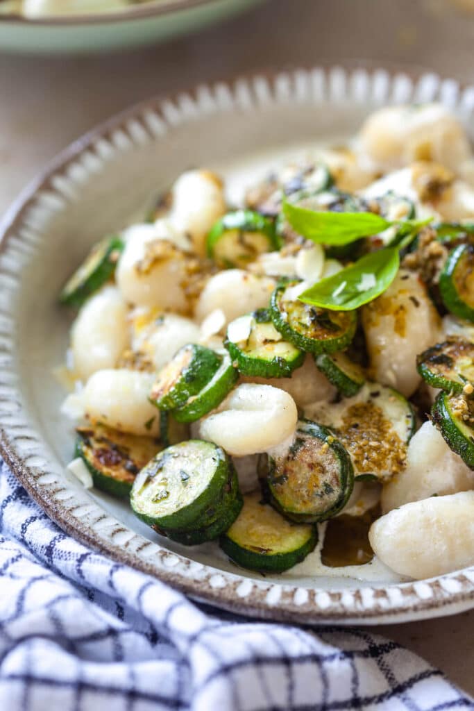 Creamy Pesto Gnocchi with Zucchini