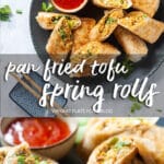 Crispy Pan-Fried Tofu Spring Rolls