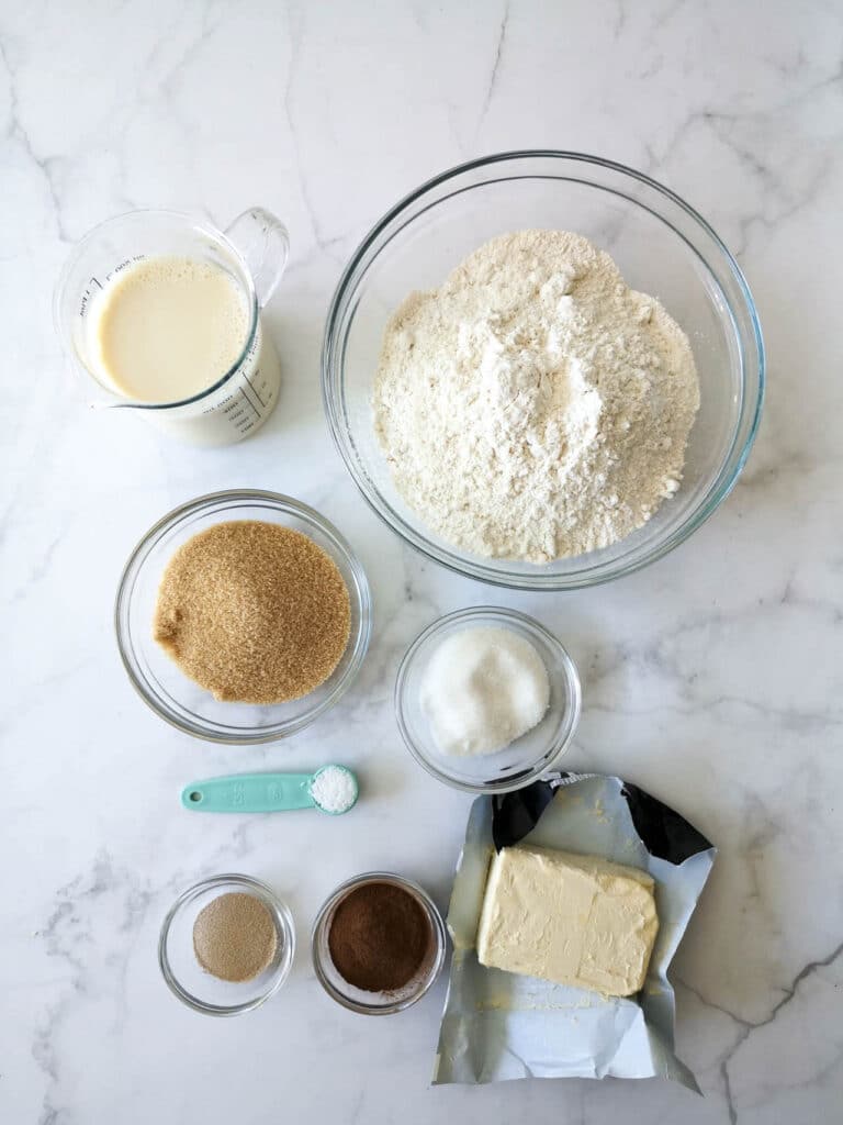 Vegan Cinnamon Rolls Ingredients