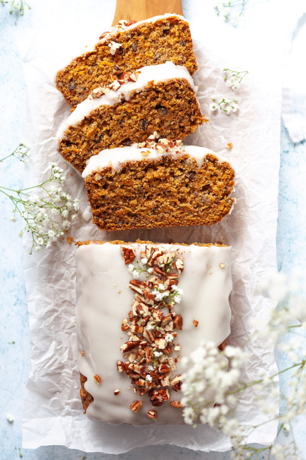 Vegan Carrot Cake Loaf Vibrant plate