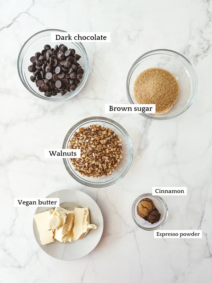 Vegan Walnut Twist Bread Filling Ingredients