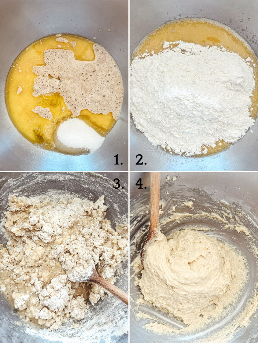 How to mix the dough ingredients